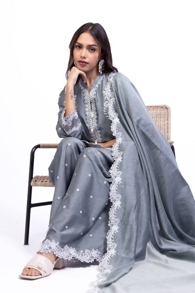 Embroidered | Cotton Net | Dupatta | AED 88.00