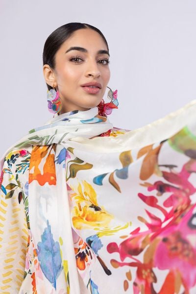 Printed | Light Thai Silk | Dupatta | AED 72.00