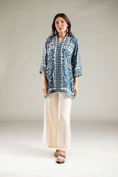 Printed | Viscose | Relaxed Solid Pants | AED 100.00
