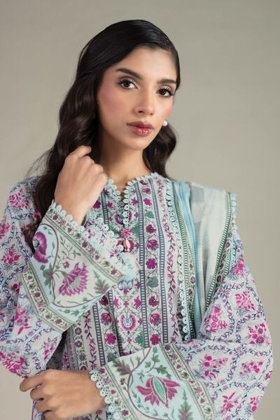 Printed | Cambric | Fabrics 3 Piece | AED 150.00