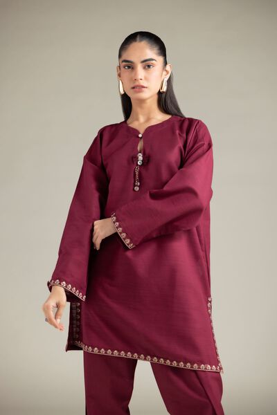 Embroidered | Textured Cotton | Kurta | AED 45.00