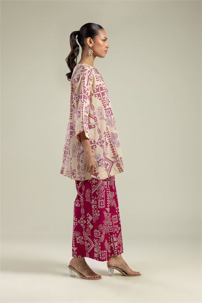 Printed | Cambric | Geometric Cambric Pants | AED 130.00