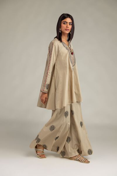 Embroidered | Cotton Dobby | Pants | AED 180.00