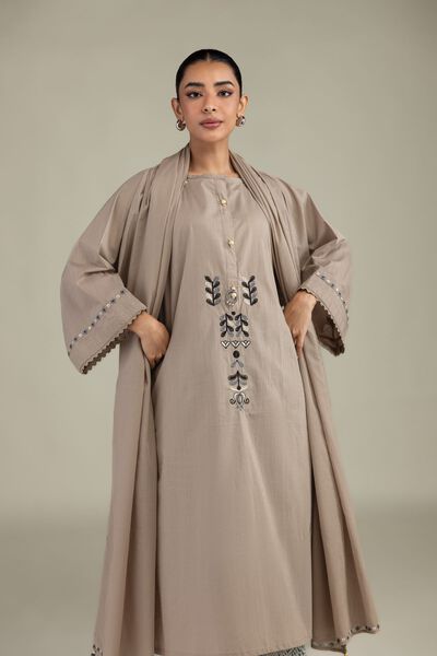 Textured Cotton | Embroidered | Textued Cotton Kurta | AED 180.00