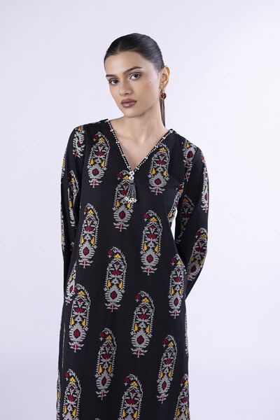 Printed | Crosshatch Poplin | Kurta | AED 100.00