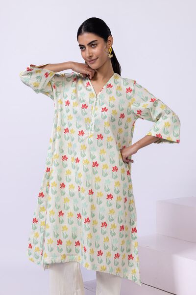 Printed | Ripple Crinkle | Kurta | AED 50.00