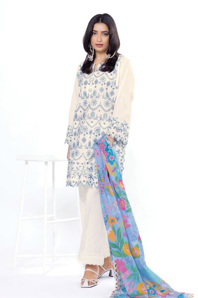 Embroidered | Dull Raw Silk | Fabrics 3 Piece | AED 170.00