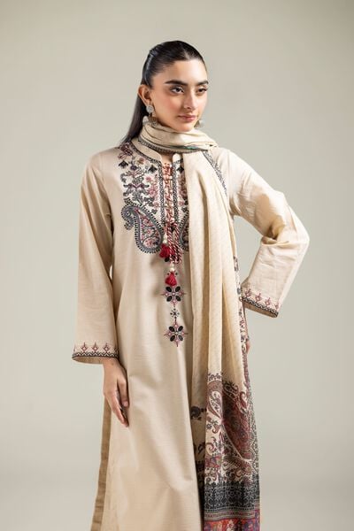 Embroidered | Mesuri | Geometric Tassel Dupatta | AED 80.00