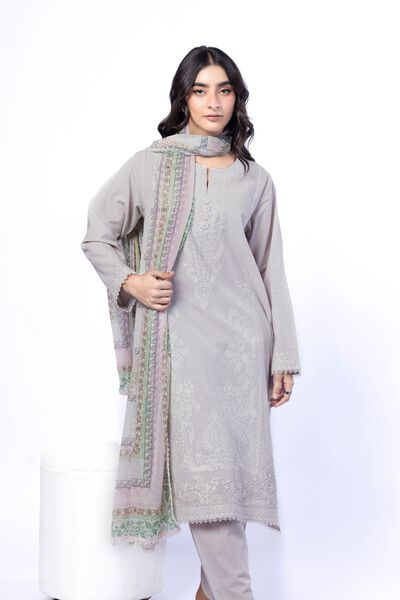 Embroidered | Cotton Dobby | Tailored 3 Piece | AED 300.00