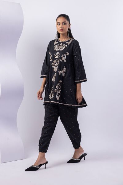 Embroidered | Cotton Dobby | Pants | AED 40.00