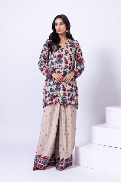 Embroidered | Viscose Oak Silk | Pants | AED 160.00