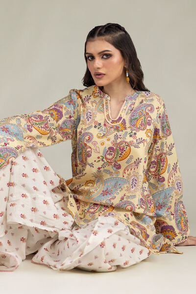 Printed | Cambric | Short Cambric Kurta | AED 100.00