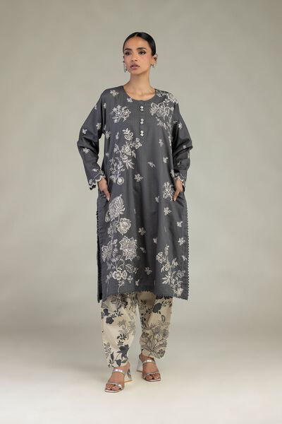 Embroidered | Cotton Dobby | Floral Cotton Shalwar  | AED 130.00