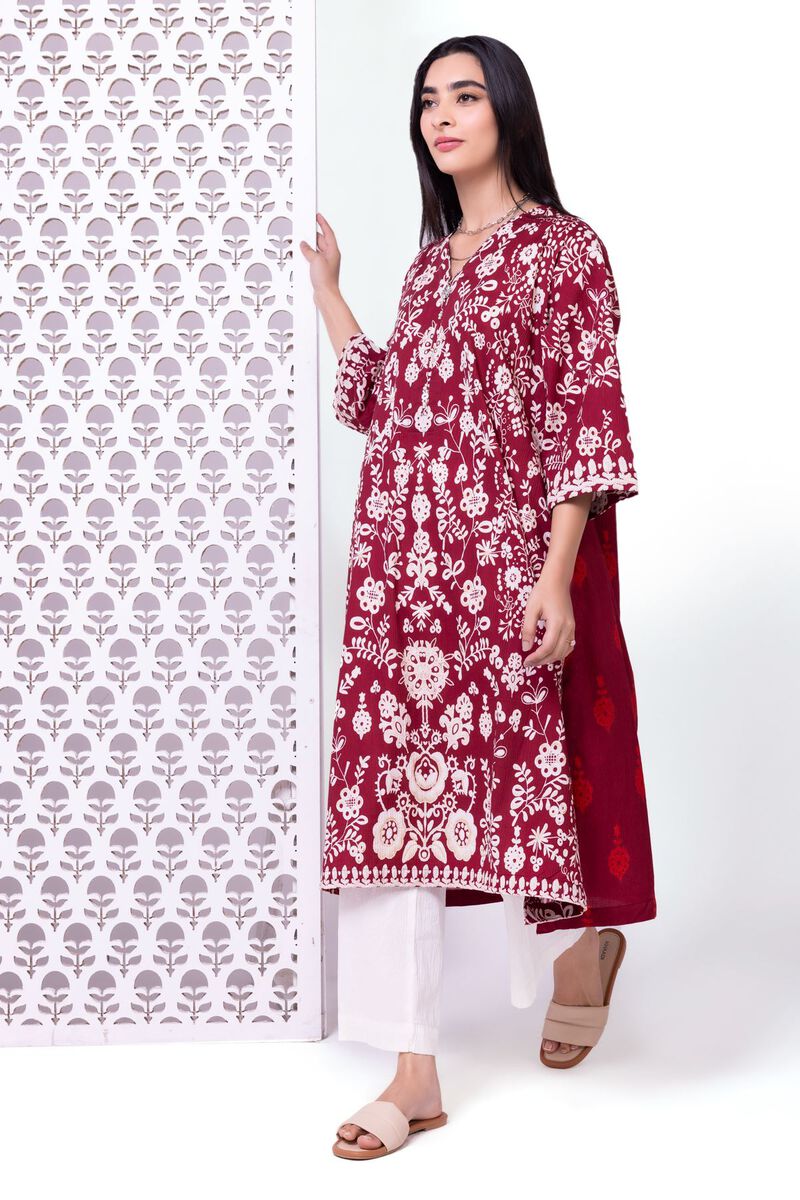 Buy Kurta | 0.0 N/A | EET245127A-VG_RED | Khaadi United Arab Emirates