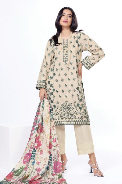 Embroidered | Dull Raw Silk | Fabrics 3 Piece | AED 140.00