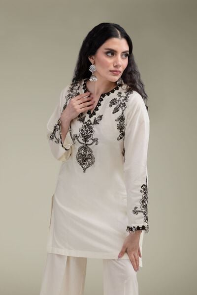 Embroidered | Cotton Dobby | Floral Cotton Kurta | AED 150.00