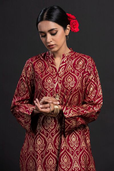 Classic Kameez, RED, hi-res
