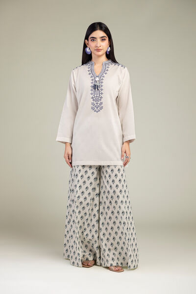 Embroidered | Cambric | Printed Cambric Pants | AED 130.00