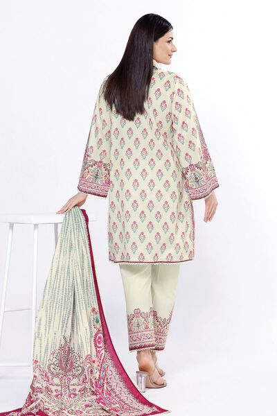 Printed | Slub Lawn | Fabrics 3 Piece | AED 80.00