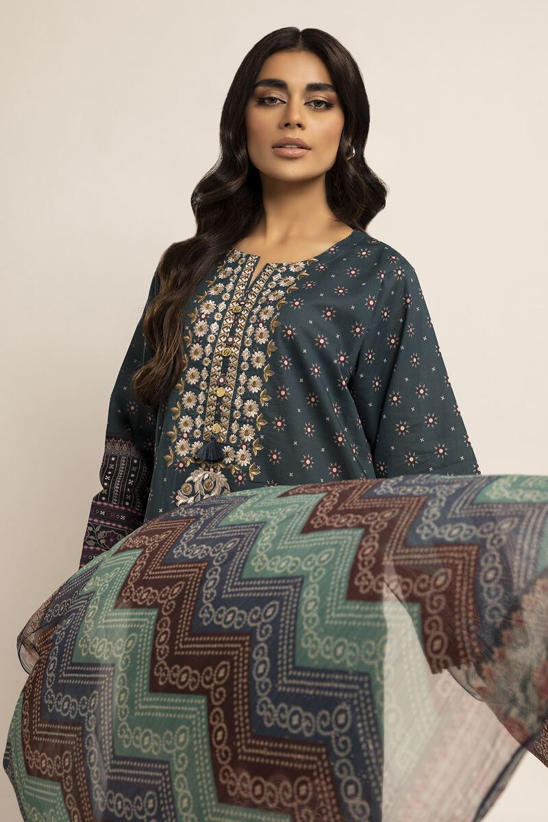 Embroidered | Cambric | Fabrics 3 Piece | null