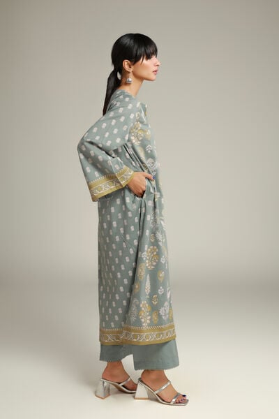 Printed | Cambric | Mint Cambric Pants | AED 80.00