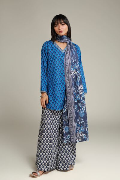 Embroidered | Cambric | Wide Fit Pants | AED 100.00