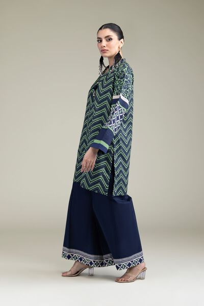 Printed | Cambric | Navy Cambric Pants | AED 40.00