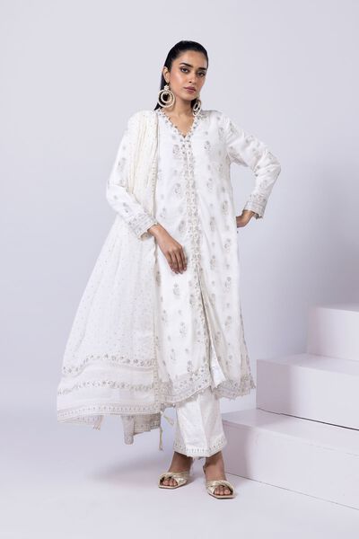 Embroidered | Polyester Crinkle Chiffon | Kurta | AED 90.00