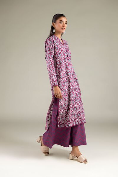 Printed | Cambric | Relaxed Geometric Pants | AED 24.00