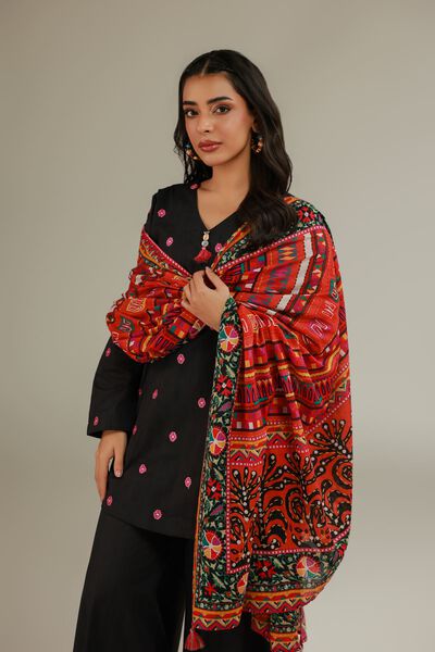 Embroidered | Cotton Net | Cotton Net Dupatta | AED 80.00