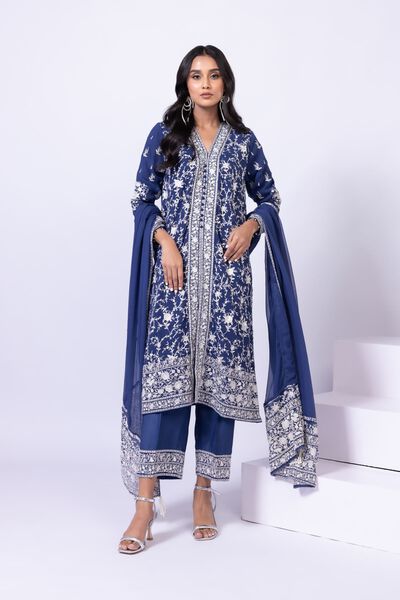 Embroidered | Polyester Crinkle Chiffon | Kurta | AED 320.00