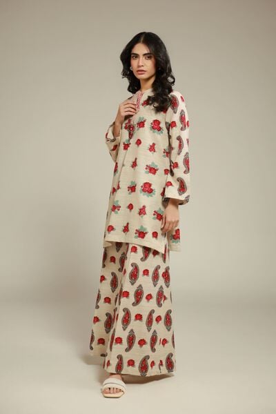 Printed | Textured Cotton | Pants | AED 90.00