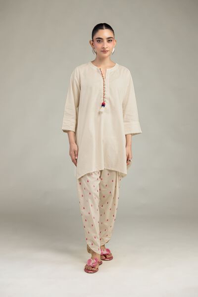 Embroidered | Textured Cotton Viscose | Cotton Viscose Shalwar | AED 130.00