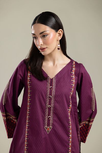 Embroidered |Cotton Dobby | V-Neck Cotton Kurta | AED 130.00