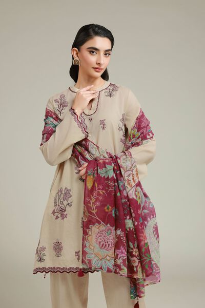 Embroidered | Cambric | Tailored 3 Piece | AED 300.00