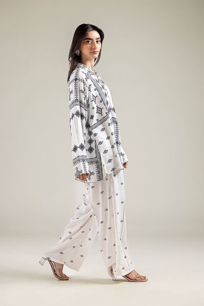 Embroidered | Viscose Crepe | Trousers | AED 50.00