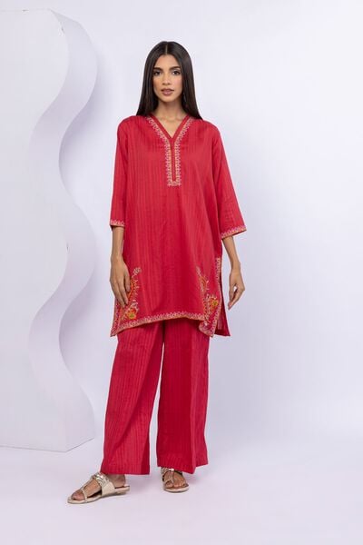 Embroidered | Leno | Kurta | AED 140.00