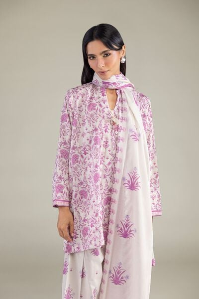 Printed | Cambric | Short Floral Kurta | AED 150.00