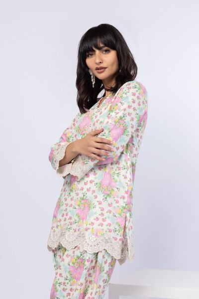 Embroidered | Crosshatch Raw Silk | Kurta | AED 80.00