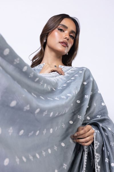 Embroidered | Cotton Net | Dupatta | AED 60.00