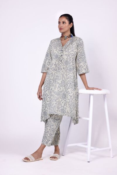 Printed | Ripple Crinkle | Kurta | AED 50.00
