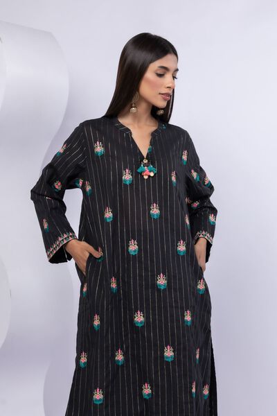 Embroidered | Lurex Stripes | Kurta | AED 160.00