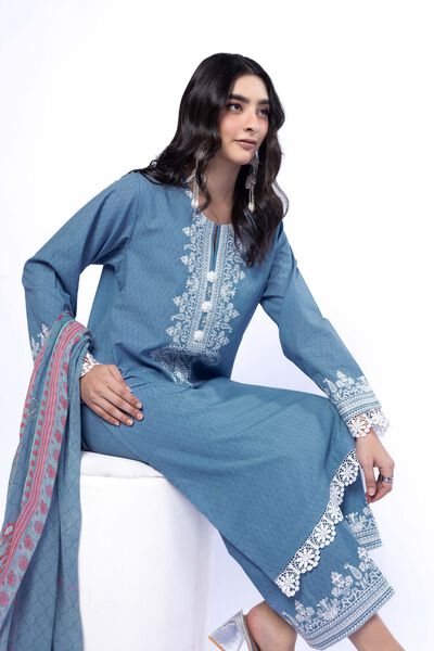 Embroidered | Cotton Dobby | Tailored 3 Piece | AED 300.00