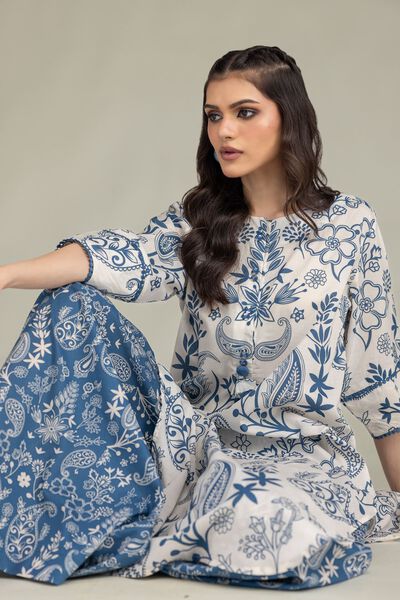 Printed | Cambric | Floral Cambric Kurta | AED 50.00