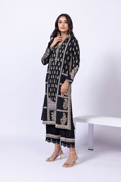 Embroidered | Viscose Oak Silk | Pants | AED 160.00