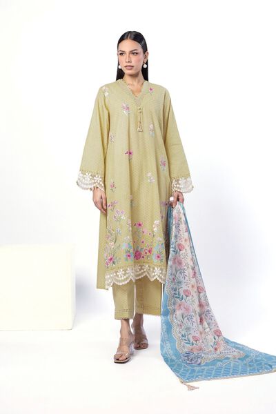Embroidered | Cotton Dobby | Fabrics 3 Piece | AED 200.00