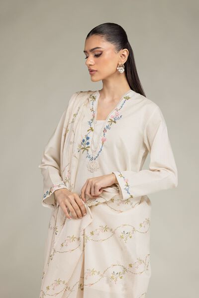 Embroidered | Cotton Net | Cotton Net Dupatta | AED 80.00