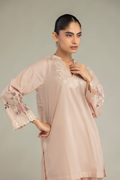 Embroidered | Cambric | V-Neck Short Kurta | AED 180.00