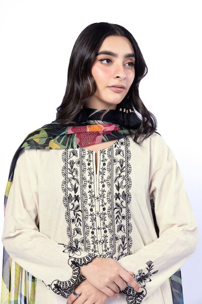 Embroidered | Cotton Dobby | Fabrics 3 Piece | AED 200.00