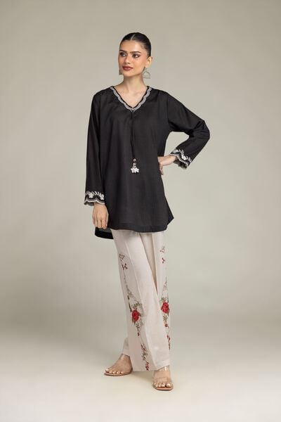 Embroidered | Cotton Dobby | Cotton Floral Pants | AED 80.00